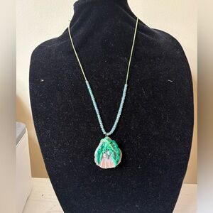 Handmade Polymer Clay Seashell Necklace